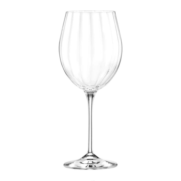 Pahar vin RCR Optiq, sticla cristalina, transparent, 650 ml, set 6 bucati