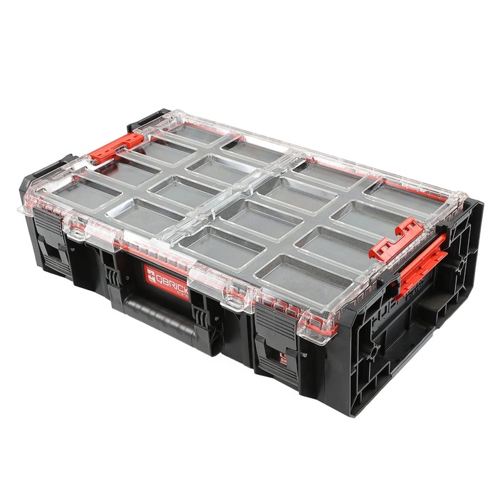 Qbrick System One 2XL 2.0 MFI rendszerező, fekete, 582 x 387 x 172 mm, habszivacs betéttel