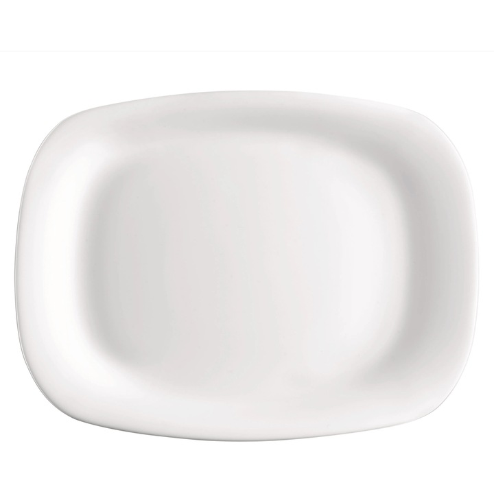 Platou Bormioli Parma, téglalap alakú, opál, fehér, 28 x 20 cm