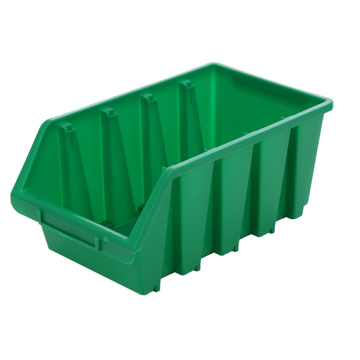 Tárolódoboz, Patrol Ergobox 4, zöld, 340 x 204 x 155 mm
