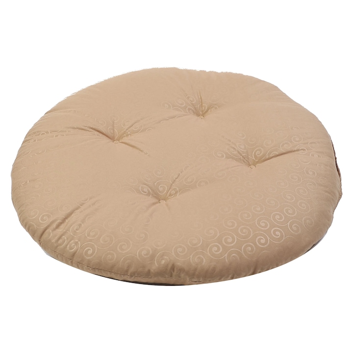 Függőfotel párna 68429-PLC, poliészter + poliuretán hab, kerek, bézs, D 60 cm