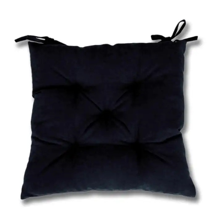 Perna scaun Hazan 51, poliester + fibra poliester siliconizata, negru, 40 x 40 cm