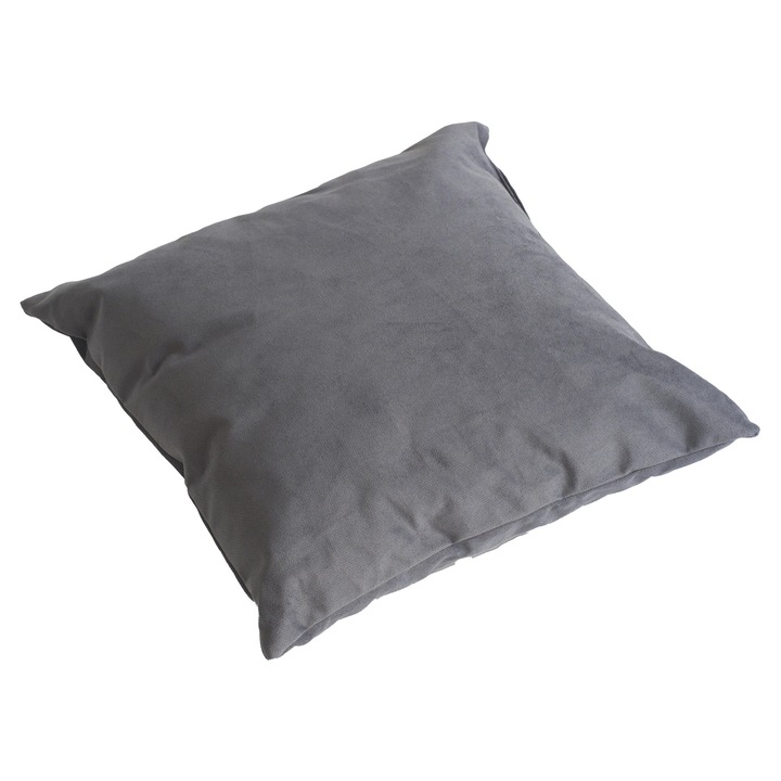 Perna decorativa, Hazan 69, poliester, gri, 43 x 43 cm