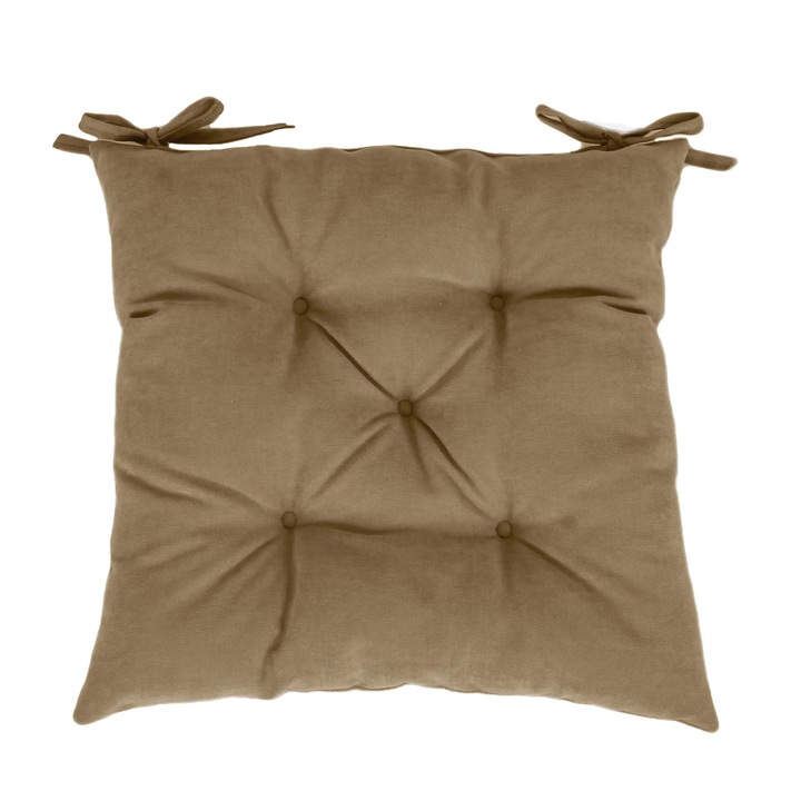 Perna scaun Hazan 06, poliester + fibra poliester siliconizata, bej, 40 x 40 cm