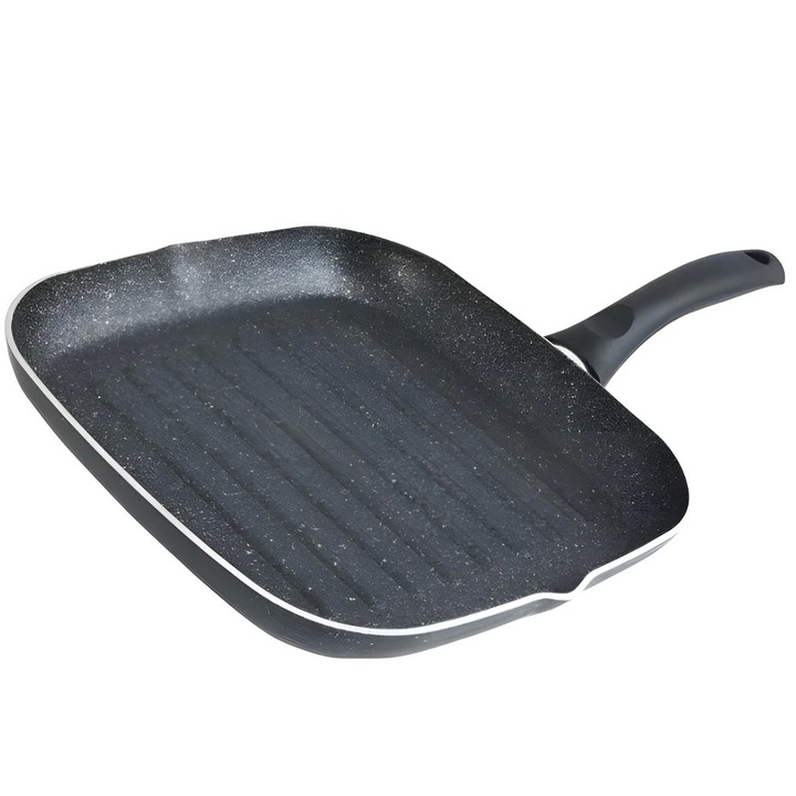 Tigaie grill Studio Casa Pepita Granit, 28 cm, aluminiu mineralit