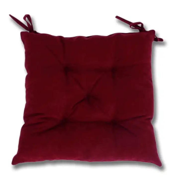 Perna scaun Hazan 41, poliester + fibra poliester siliconizata, rosu, 40 x 40 cm