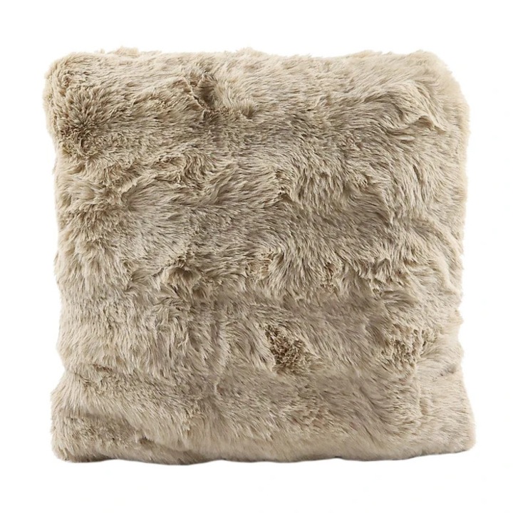 Perna decorativa, Caressa, TLDDM006BOPK, poliester, maro, 45 x 45 cm