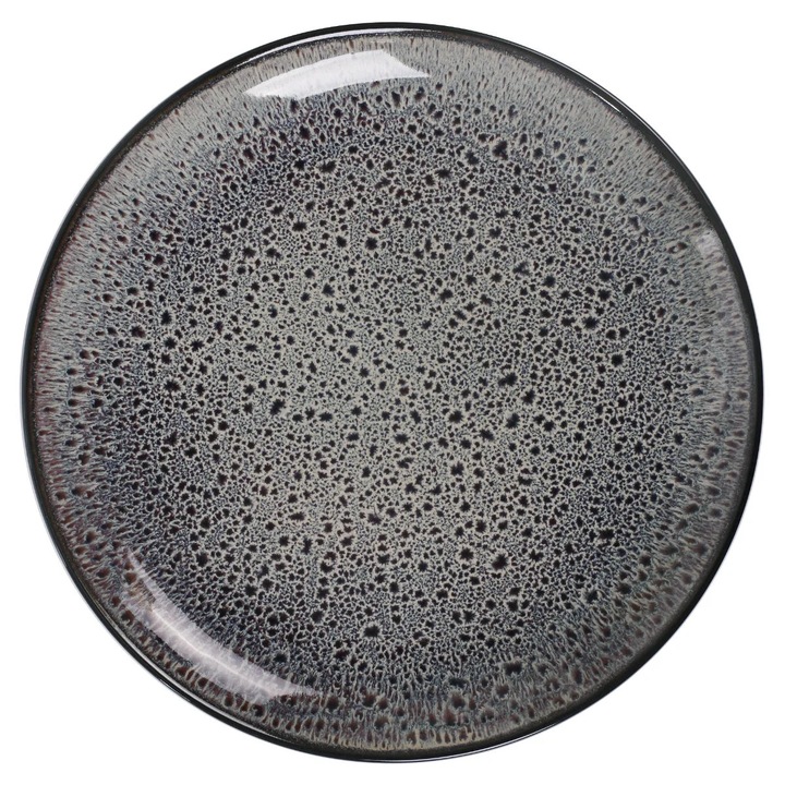 Farfurie intinsa mare ST-105-DR, ceramica, gri, 27 cm