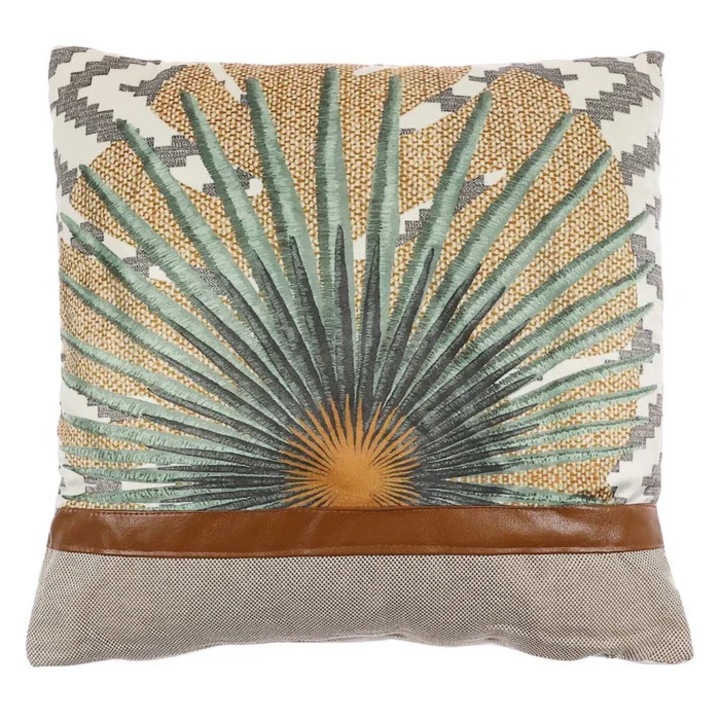 Perna decorativa, Caressa, TL062135, bumbac + poliester, multicolor, 45 x 45 cm