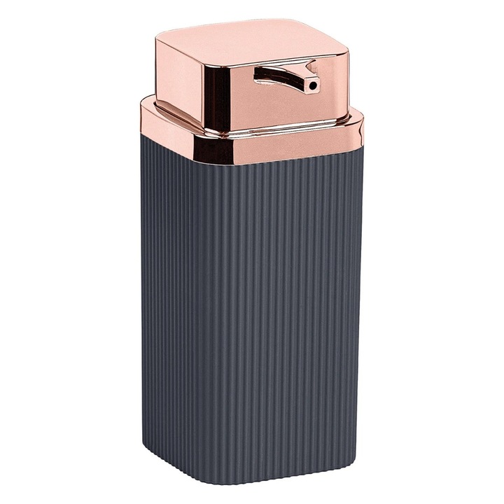 Dozator sapun lichid Okyanus Home Stella OKY-463-2, 0.4 L, polistiren + ABS, antracit + roz