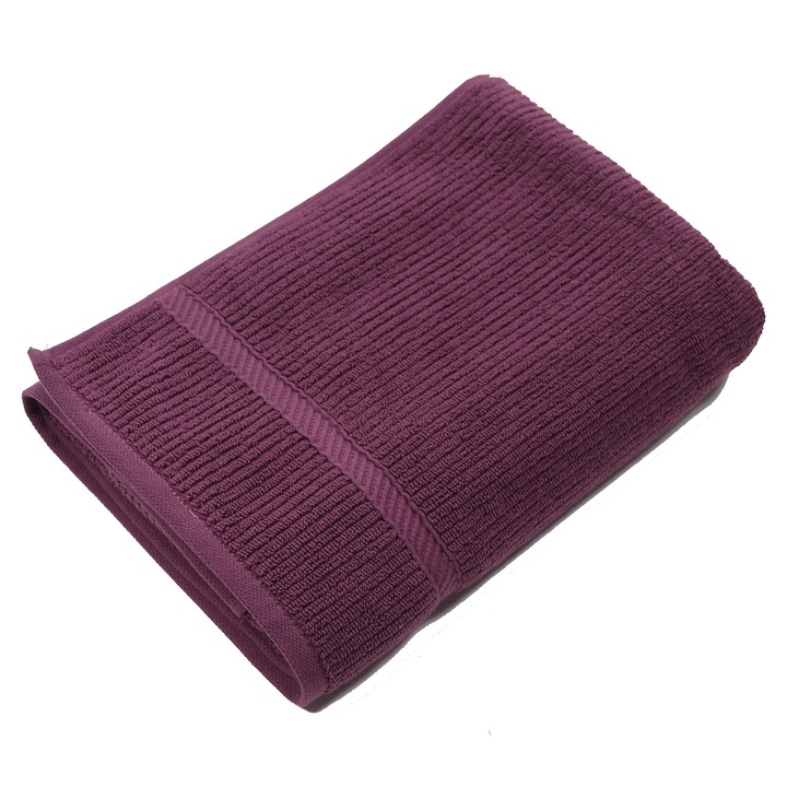 Prosop baie Caressa Loly, bumbac, violet, 70 x 140 cm, 530 g/mp