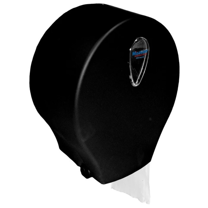 Misavan Eco-Line 90037580 WC-papír adagoló, tekercses, ABS, fekete, 25.3 x 12.5 x 27.2 cm