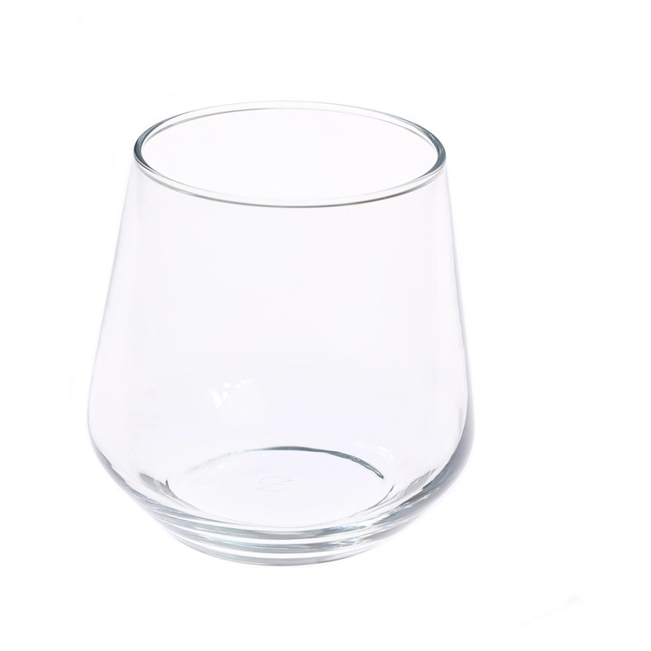 Whisky pohár, Allegra 420184, üveg, átlátszó, 345 ml, 6 db-os készlet