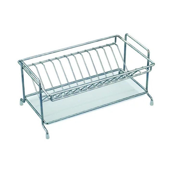 Suport bucatarie, pentru farfurii, 4050, metal cromat, 37 x 22.5 x 18.5 cm
