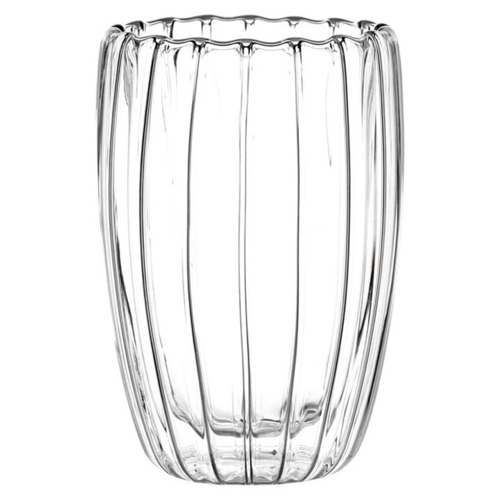 Vizes/gyümölcsleves pohár, 3DB04-153, dupla üveg, átlátszó, 450 ml