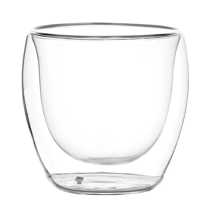 Pahar apa 3DB00-053, sticla dubla, transparent, 150 ml