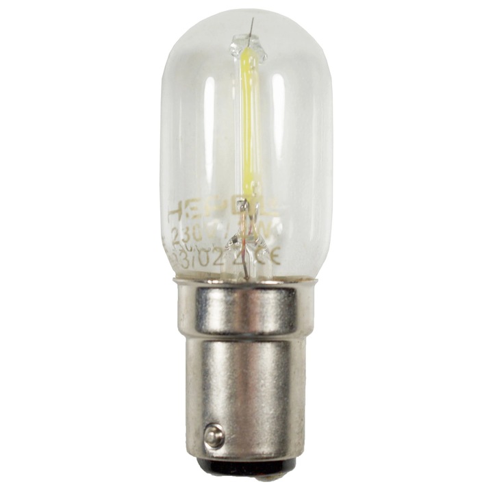 Bec LED filament pentru masina de cusut Hepol tubular B15D 2 W 200 lm lumina rece 6500 K
