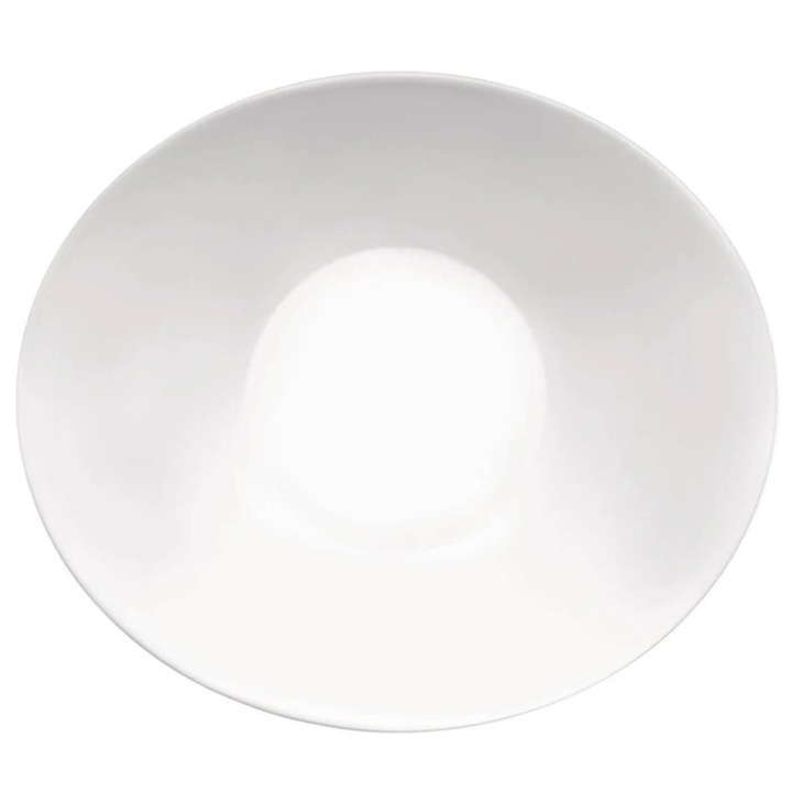Mélytányér Prometeo, opálüveg, fehér, 23 x 20 cm
