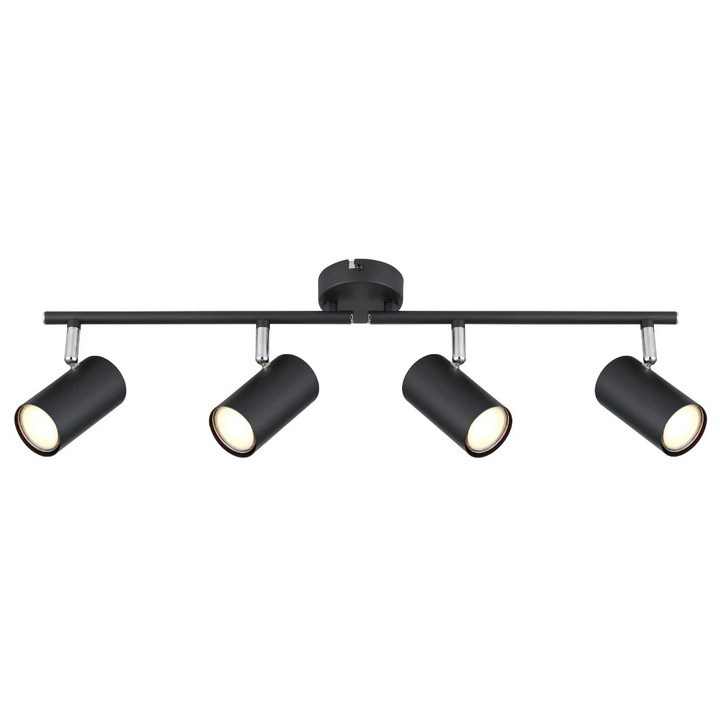 Plafonieră 4 x GU10, negru mat, modern