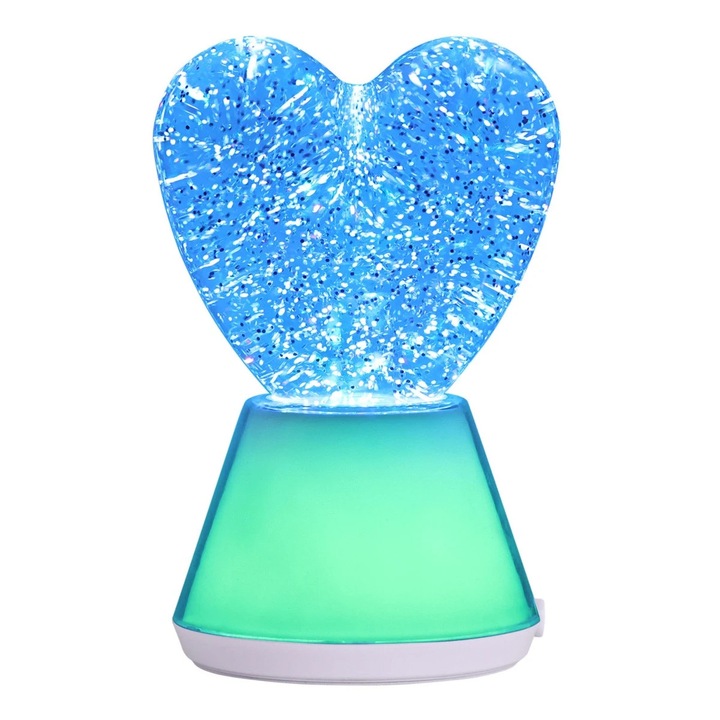 Veioza LED RGB Hoff Inima, 5 W, lumina multicolora, alb, modern