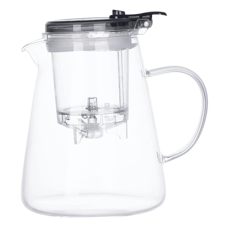 Ceainic cu infuzor, sticla, 3CH03-085A, transparent, 0.9 l
