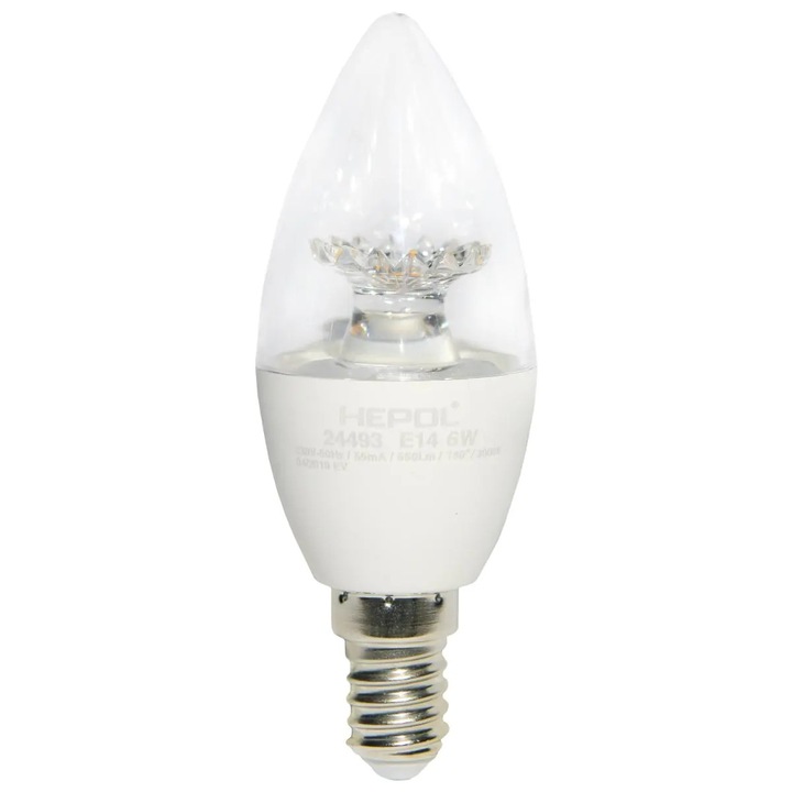 Bec LED Hepol lumanare E14 6 W 500 lm lumina calda 3000 K