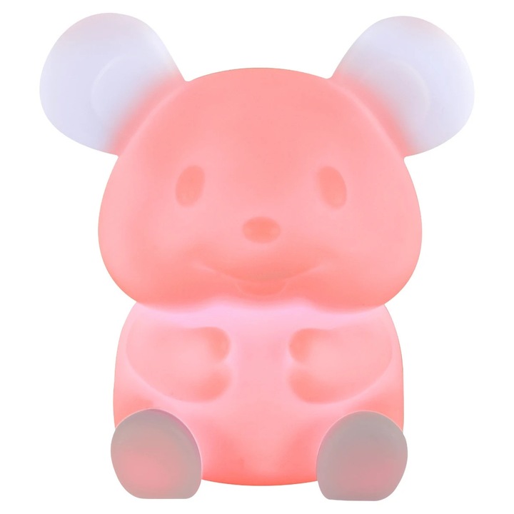 LED RGB нощна лампа Hoff Soricel, 7 режима на осветление, бяла, модерна