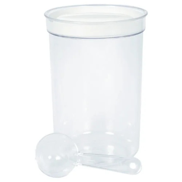 Cutie depozitare cafea Curver Vedo, cu lingura, plastic, rotunda, transparent, 1.7 l