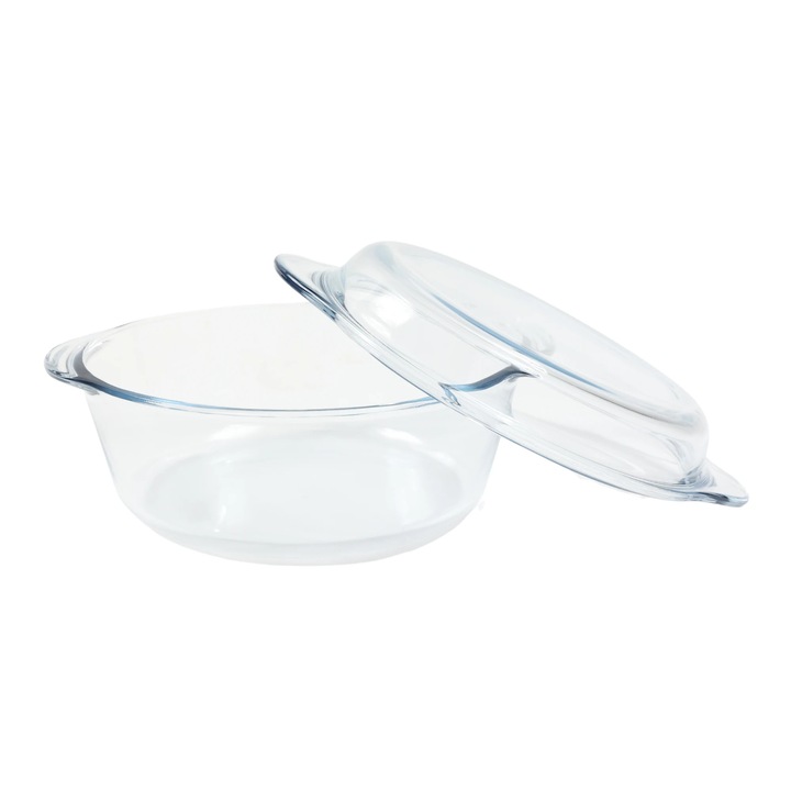 Hőálló üveg 59003, hőálló üveg, kerek, átlátszó, 25.1 x 22 cm