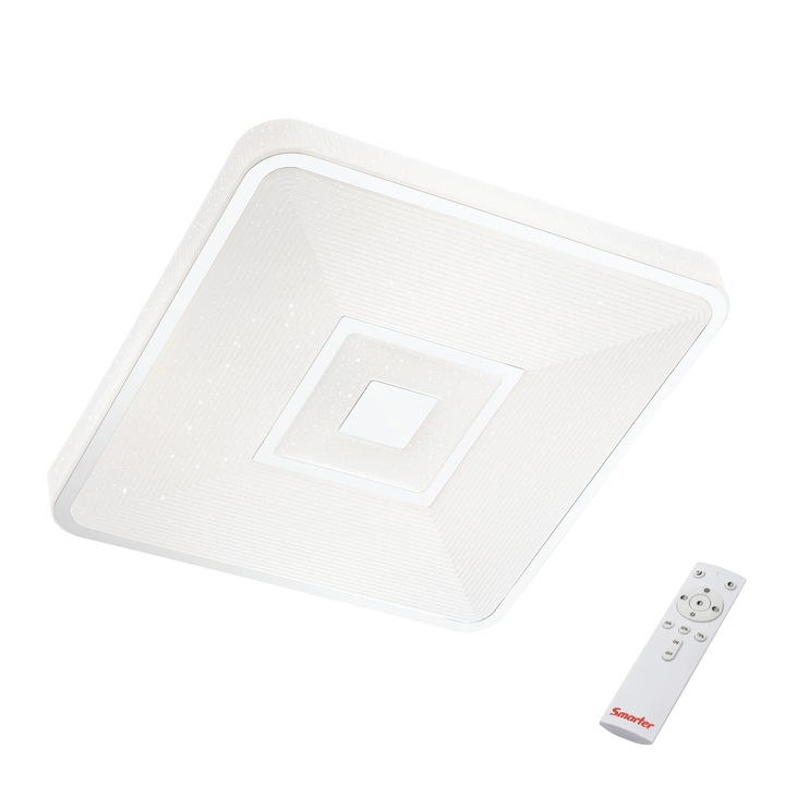 LED плафониера Apollo 05-948, 24 W, 1800 lm, топла / неутрална / студена светлина, с дистанционно управление, бяла, модерна
