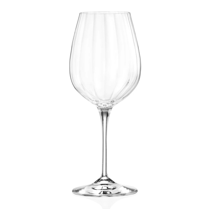 Pahar vin RCR Optiq, sticla cristalina, transparent, 450 ml, set 6 bucati