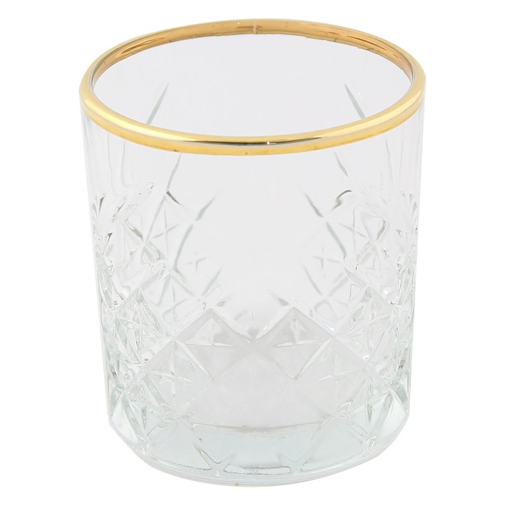 Pahar whisky, din sticla, Timeless A T 52790, 345 ml, set 6 bucati