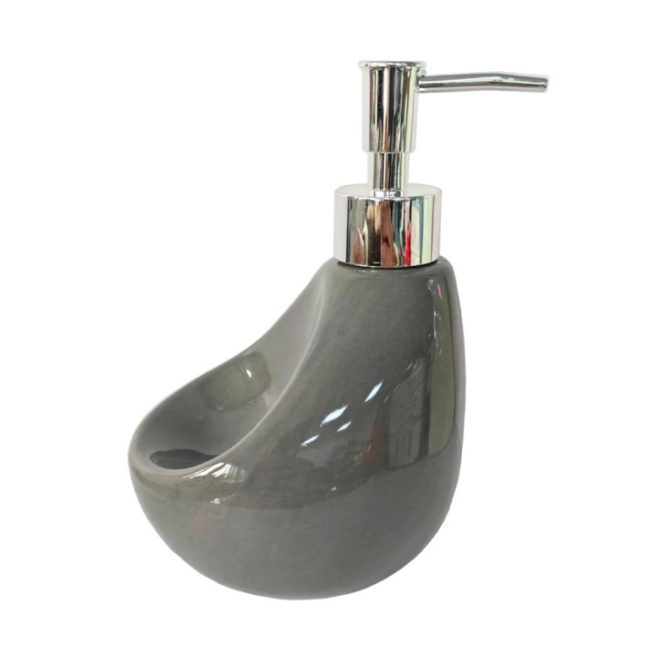 Mosogatószer adagoló, HLBR-02, kerámia + műanyag, szürke, 430 ml