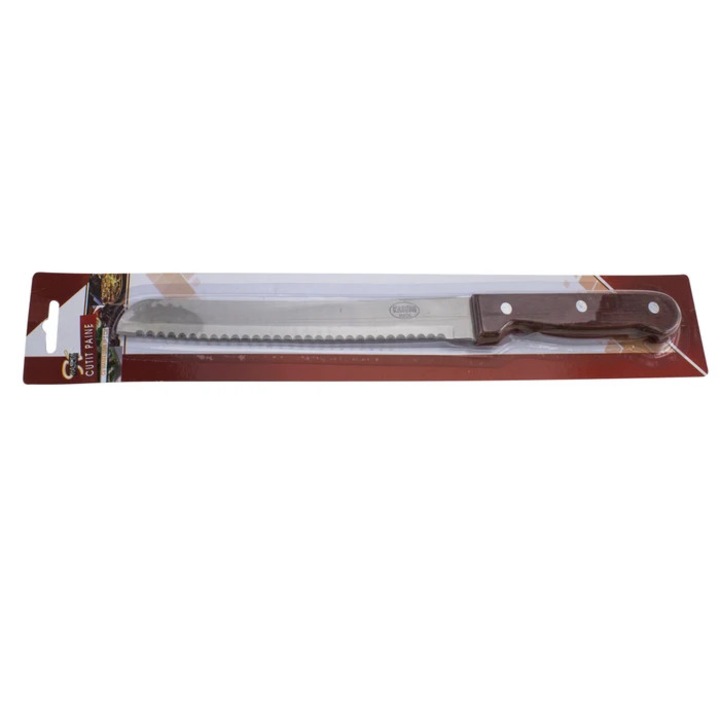 Cutit paine Kasemi 1101791, lemn + inox, 30.5 x 2.5 cm