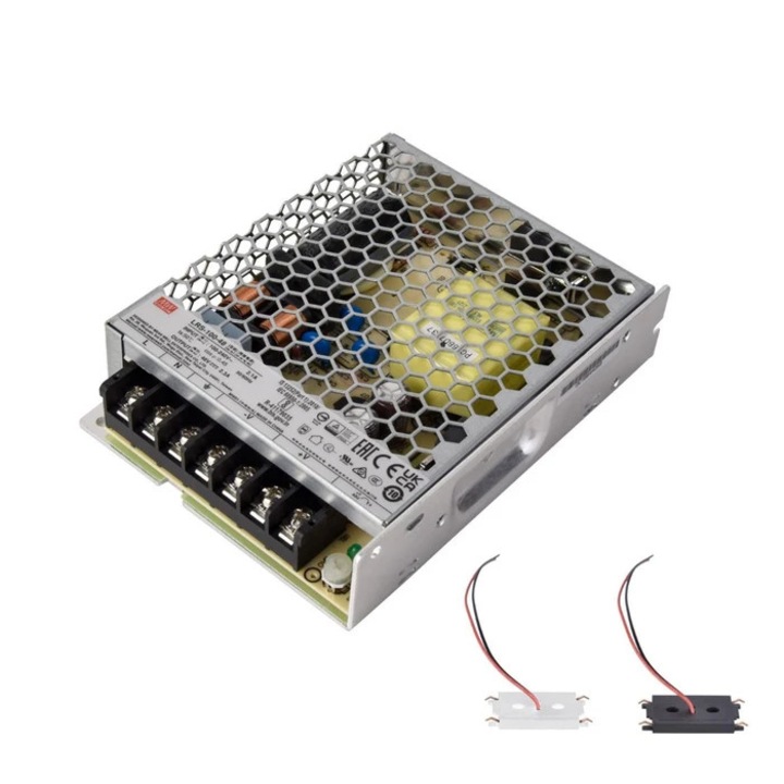 Alimentator Klausen Track Lights KL182085, 100 W, pentru sina magnetica, 100 - 240 V / 48 V DC, IP20, argintiu