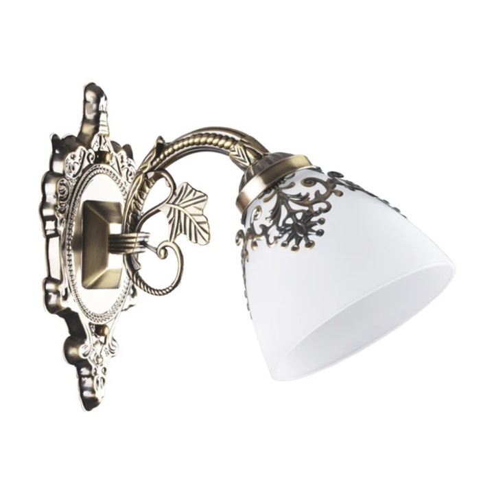 Aplica Prato LY-3227, 1 x E27, bronz + alb, clasic