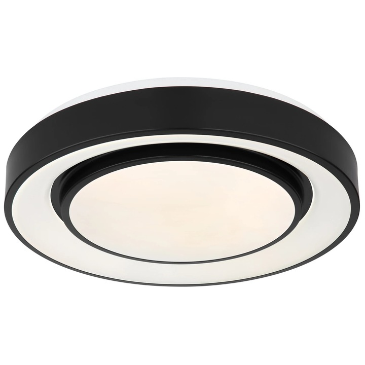 ПЛАФОН LED RGB Sully 41368-24, 24 W, 1500 lm, топла / студена светлина, функция памет, нощна светлина, димируем, дистанционно управление, черно + опал, модерен