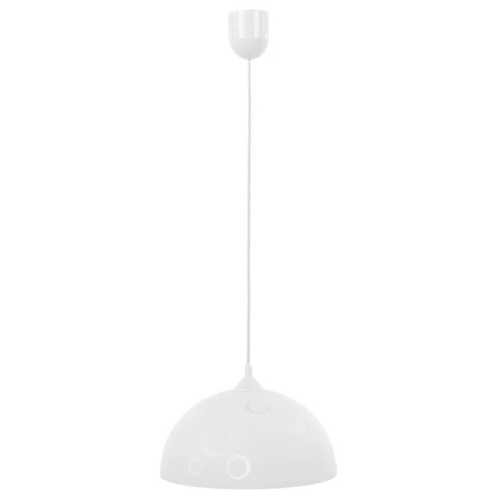 Suspensie 21652, 1 x E27, model cerc, alb, clasic