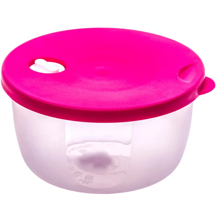 Caserola alimente, Agora Plast, rotunda, transparenta, 0.6 L, 14x13.5x7.5cm