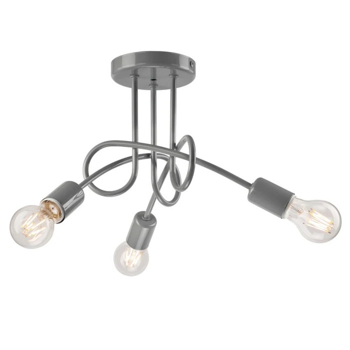 Lustra 31644, 3 x E27, gri, modern