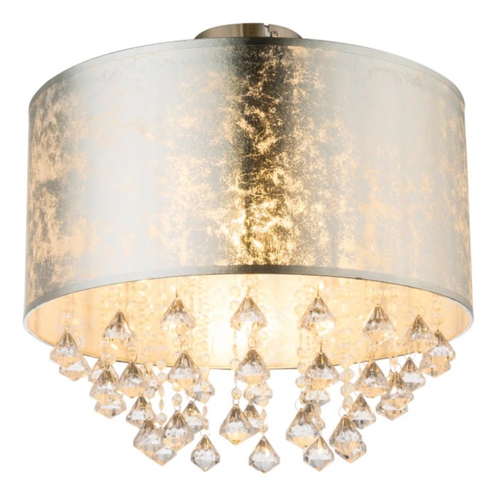 Плафониера Amy I 15188D3, 1 x E27, сребрист, модерен