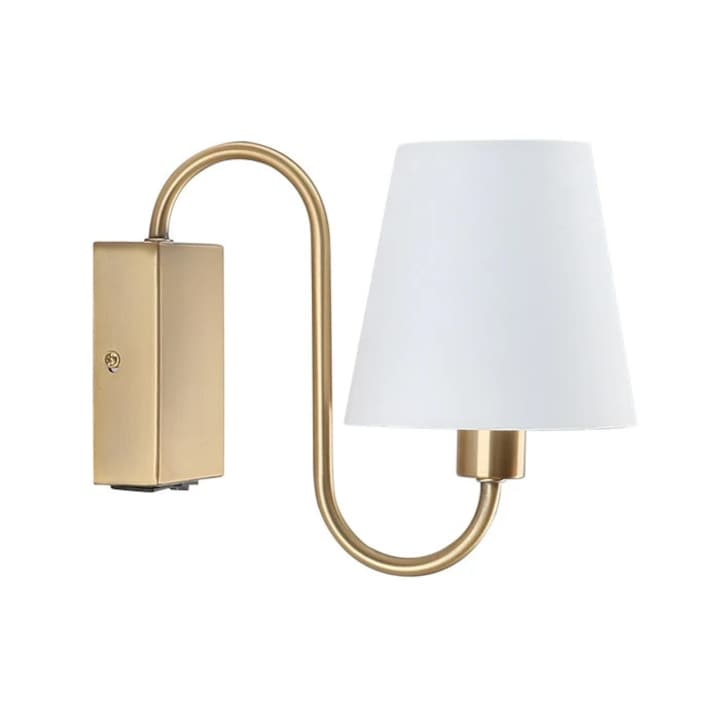 Aplica Classic KL101078, 1 x E14, месинг + бял, класически