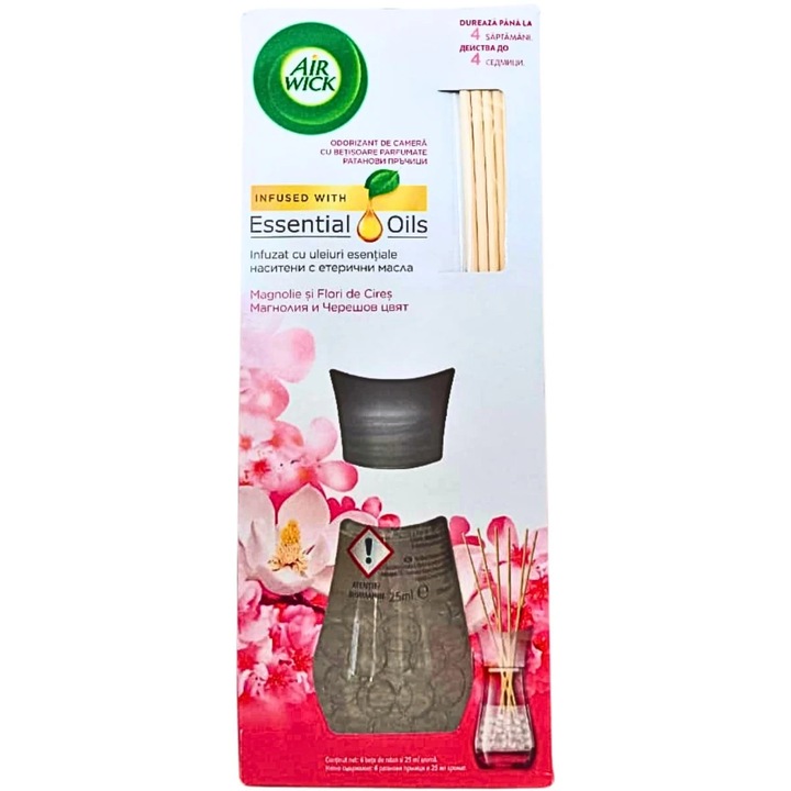 OEM Air Wick Reed Diffúzor szobaillatosító készlet, magnólia és cseresznyevirág, 25 ml