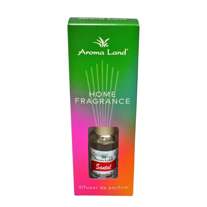 Aroma Land illatdiffúzor, szantálfa illat, 30 ml-es üveg, fa pálcikákkal
