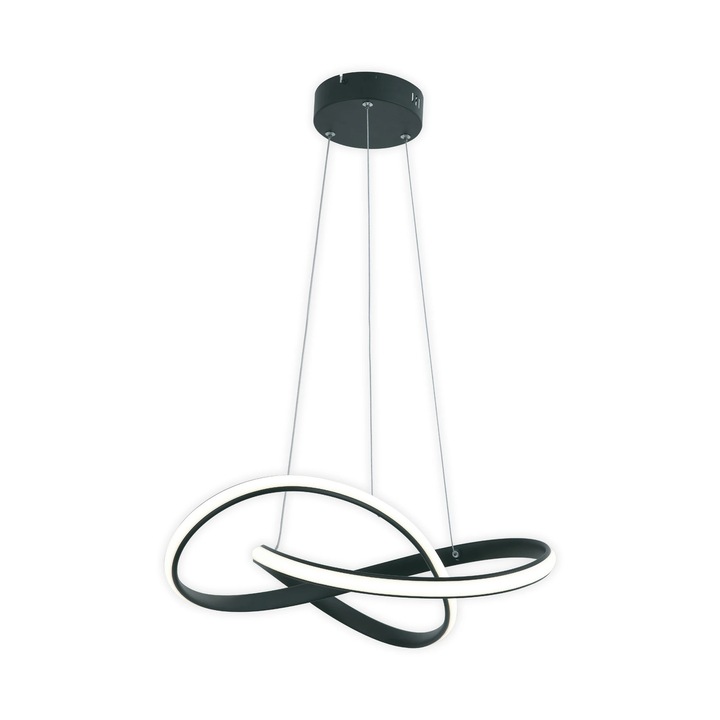 Suspensie LED Intrigue KL142046, 40 W, 3200 lm, lumina neutra 4000K, negru, modern