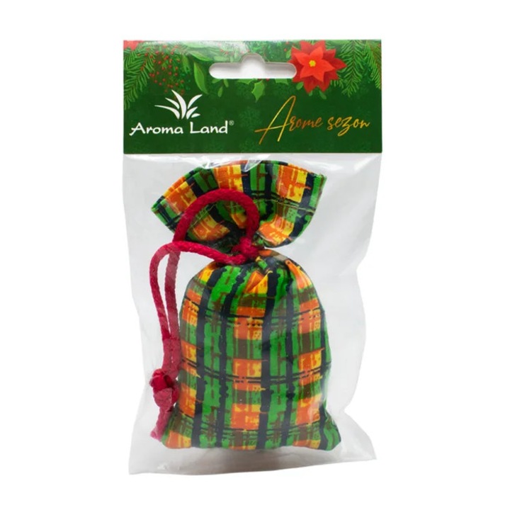 Saculet parfumat de Craciun, Aroma Land, material lemnos, arome de mar + scortisoara