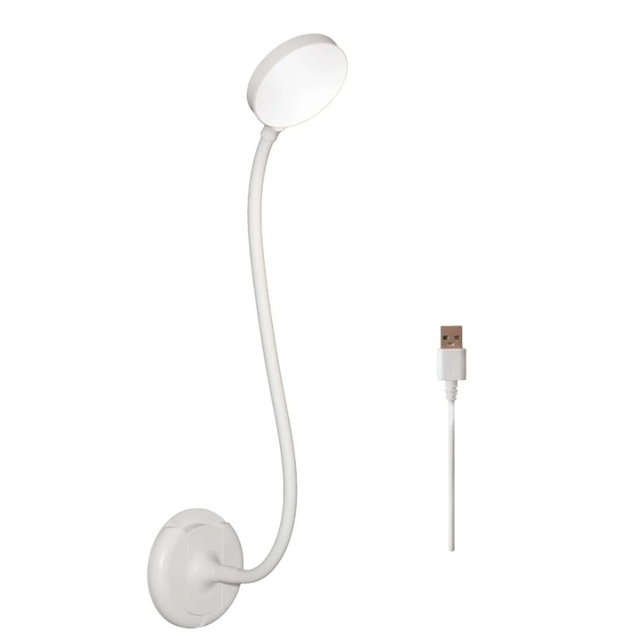 Lampa LED Hoff Twig, 4 W, 260 lm, lumina neutra, dimabil, alb, modern