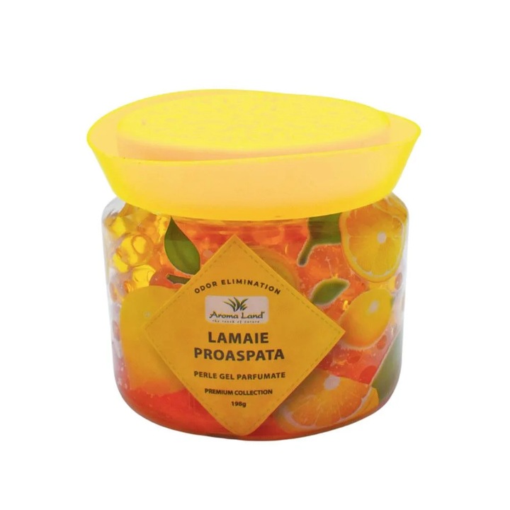 Aroma Land szobaillatosító, gél gyöngyök, citrom, 198 g