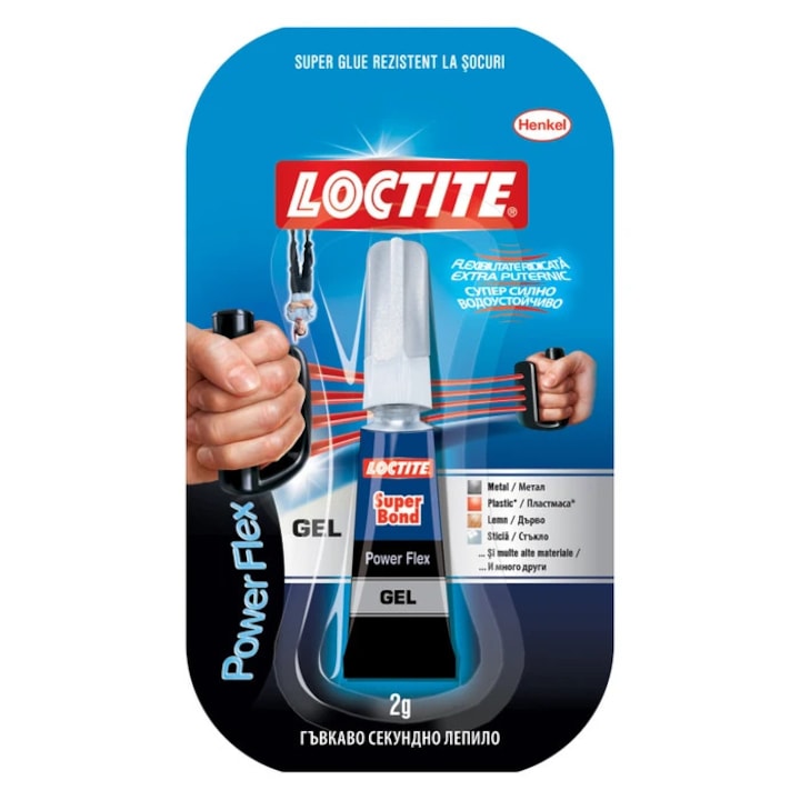 Adeziv gel universal, Loctite Super Bond - Power Flex, transparent, 2 g