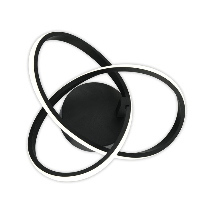 Аплик LED Intrigue KL141015, 16 W, 1300 lm, неутрална светлина 4000K, черен, модерен